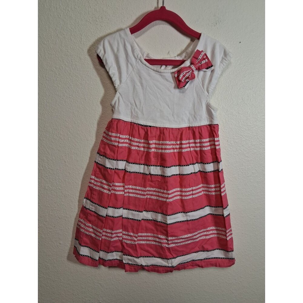 Gymboree Dress Summer 100% Cotton Casual Striped Pink Girls Size 3T
